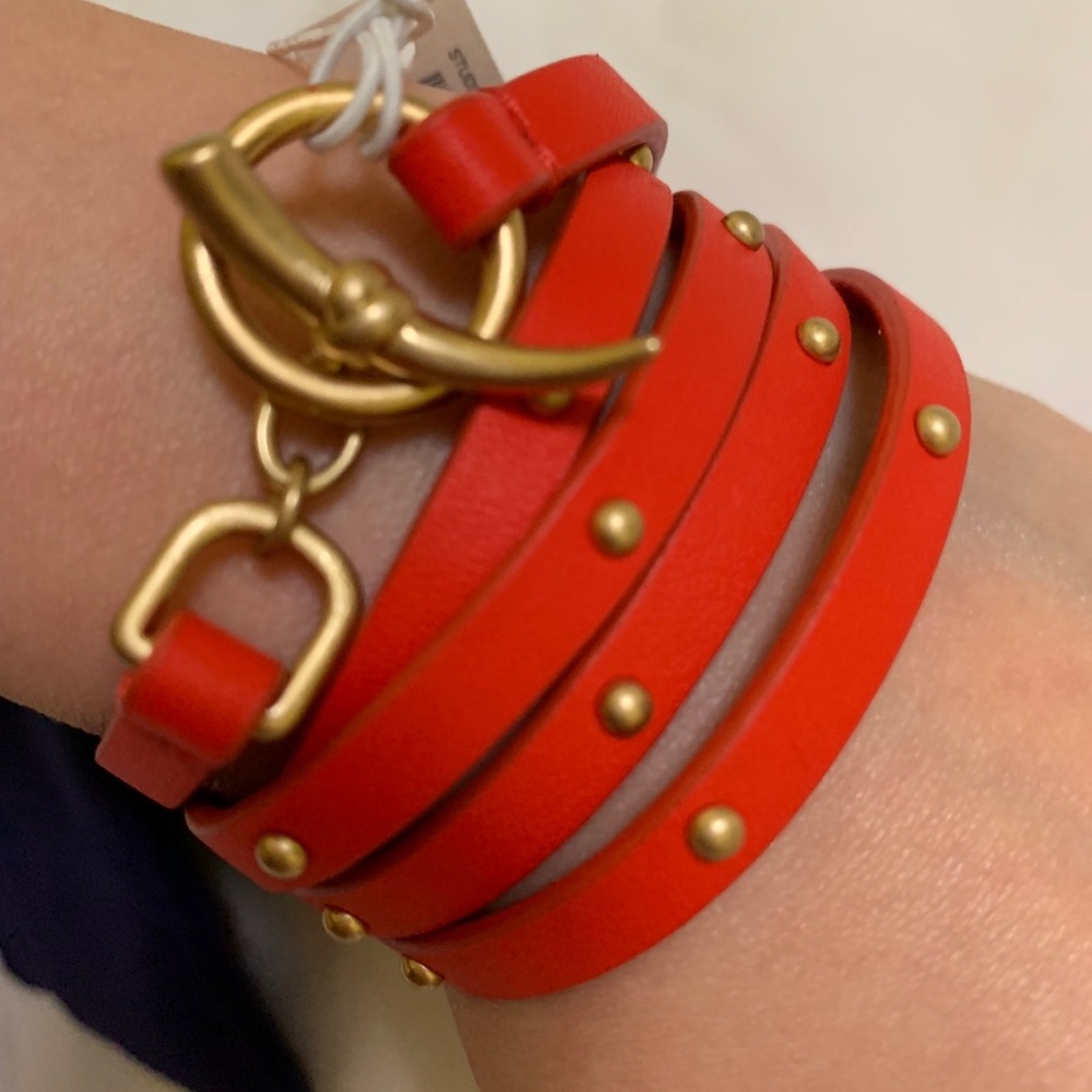 NWT Red Tory Burch Studded Bracelet